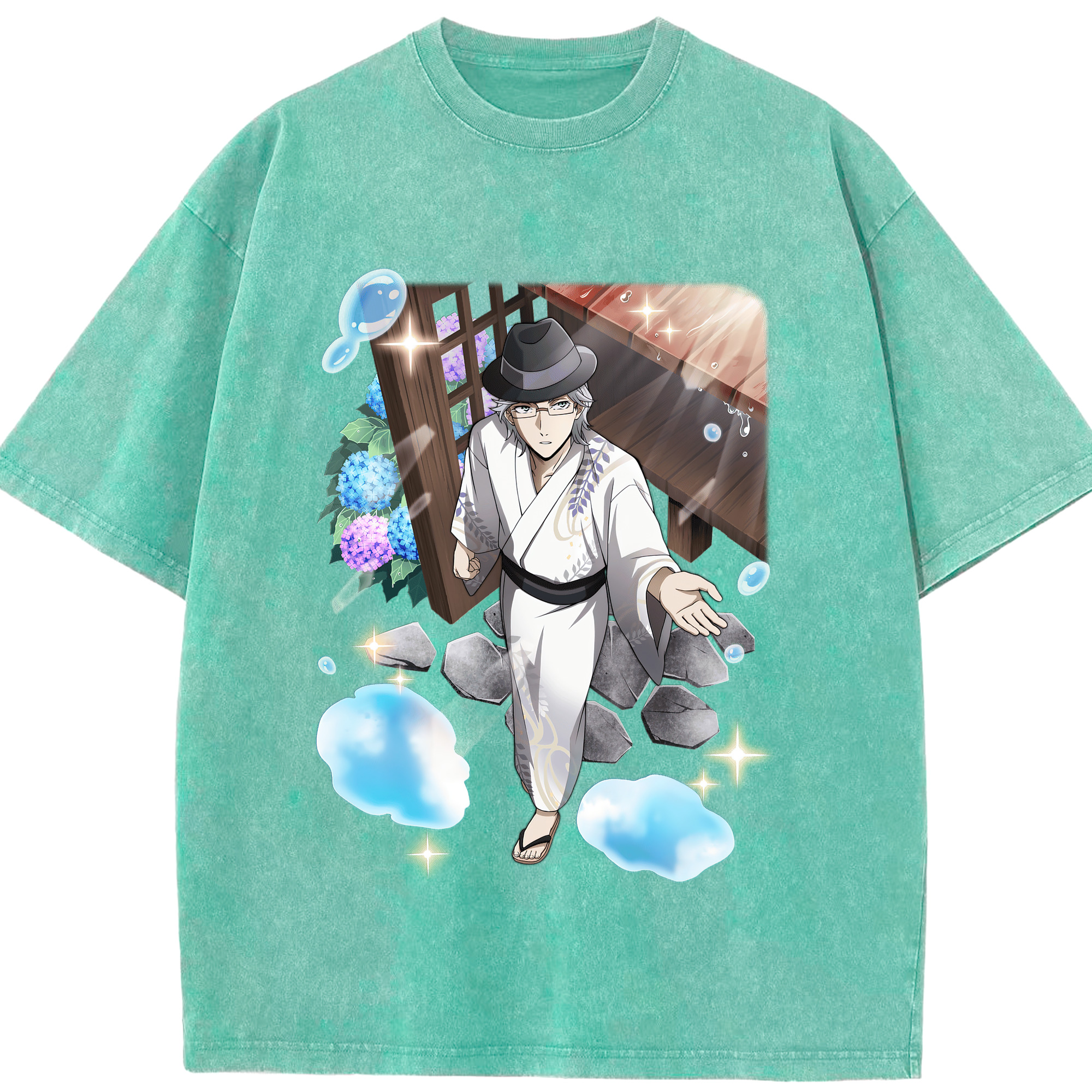 （画像用） 文豪ストレイドッグス Bungo Stray Dogs 綿100% ヴィンテージ風 半袖Tシャツ（フロントプリント）